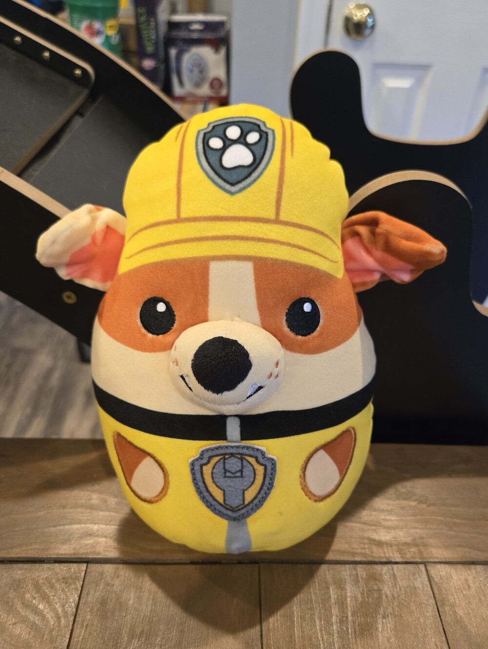 Yellow Paw Patrol Rubble Plush Dog Squishy Stuffed Animal